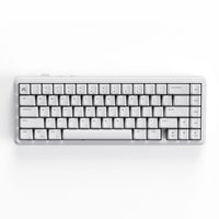 Cybeart - Akula 65 Clavier De Jeu Compact 65 Sans Fil Tri-Mode Rgb - Blanc-Clavier à trois modes de connectivité (Bluetooth 5.1 / sans fil 2,4 GHz, USB) avec une disposition à 65 % et 67 touches essentielles, offrant un design minimaliste et fonctionnel idéal pour les configurations compactes. Cadre en ABS de qualité supérieure pour une robustesse, une stabilité, une légèreté et une esthétique élégantes
