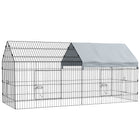 PawHut - Cage pour petits animaux 87 po pour poules, lapins, chinchillas-Non seulement pour une utilisation intérieure mais aussi extérieure 