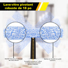 Gritt Commercial - Lave-vitres pivotant robuste de 18 po - Usage commercial-Idéal pour un nettoyage intensif des vitres