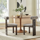 Modway - Torian Tissu Boucle Chaise à manger - Wenge Taupe - Ensemble de 2-Jambe arrière à double poutre