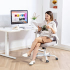 HOMCOM - Chaise de bureau ergonomique avec soutien lombaire - gris-Hauteur réglable et fonction bascule pour une détente optimale 