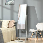 HOMCOM - Armoire à bijoux avec miroir - 18,4 po L x 14,4 po l x 59,6 po H - gris-Miroir pleine longueur pour se préparer, l’angle est ajustable selon vos besoins 