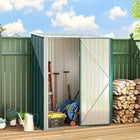 Outsunny - Abri de rangement extérieur 5'x3' avec porte simple, vert-La structure en acier et la finition galvanisée sont robustes et antirouille pour une utilisation quotidienne fiable 