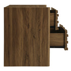 Modway - Emric Vague Table de chevet, Noyer-Assemblée requise