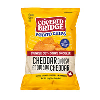 Covered Bridge - Chips Fromage cheddar coupe ondulée - 170 g-Sac de 170 g