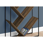 Monarch Specialties - 2202 60 po H Etagere - Faux Bois Brun /Metal Noir-Dimensions du produit: 60,25 pouces H x 32 pouces L x 12 pouces P
