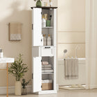 HOMCOM - Armoire de rangement de salle de bain 65 po avec étagères et tiroir - blanc-La construction en MDF solide supporte jusqu'à 88 lb (40 kg) pour plus de fiabilité   