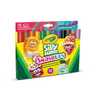 Crayola - Marqueurs à pointe oblique Silly Scents Smash-Ups, jeu de 12-Parfums sucrés : Des marqueurs aux parfums sucrés de pépites de chocolat à la menthe, de gâteau renversé, de macaron à la framboise et de gâteau rouge velours.