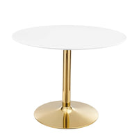 Modway - Verne 40 po Table à manger, Or Blanc-Table à manger moderne