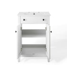 Modway - Nantucket 24" Vanette de salle de bain - Blanc blanc-8