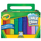 Crayola - 36 bâtons de craie lavable pour trottoir-La forme antiroulement spéciale signée Crayola empêche la craie de rouler sur le pavé ou autre surface inclinée