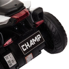 Qaba - Moto pour enfants 6v avec musique, phares, 3 roues - noir-Trois pneus larges pour l’équilibre et la sécurité 