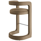 Modway - Winslow Performance Velvet Tabouret de bar - Taupe-Entièrement assemblé