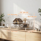 PawHut - Cage pour hamster avec vue entièrement transparente pour hamster nain-Cette grande cage pour hamster est livrée avec tous les accessoires essentiels, y compris une maison, une roue et une gamelle 
