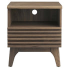 Modway - Render Table de chevet, Noyer-Pieds en bois effilés