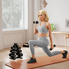 Soozier - Ensemble d’haltères hexagonaux 100 lbs avec support vertical-La fonte garantit une durabilité à vie et une utilisation robuste 
