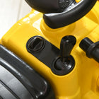 HOMCOM - Véhicule bulldozer porteur pour enfants - jaune-Rangement caché sous le siège pour garder les jouets organisés et à portée de main 
