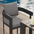 Modway - Tahoe Terrasse extérieure Aluminium pour patio Chaise de bar - 44,5 po - Gris-Sièges à hauteur de bar