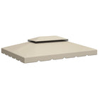 Outsunny - auvent de remplacement pour gazebo 13 pi L x 10 pi l, seulement la partie supérieure, beige-Convient UNIQUEMENT au gazebo Outsunny 12,8 po x 9,8 po (3,9 x 2,9 m) SKU : 01-0870, 84C-101, 84C-101CG, 84C-144, 84C-144CW