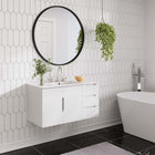 Modway - Vitality 36" Armoire de toilette de salle de bain (lavabo non inclus) - Blanc-Deux tiroirs spacieux