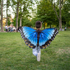 Insect Lore - Ailes de papillon Morpho à habiller - Bleu-Impression lumineuse des deux côtés
