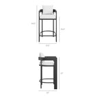 Modway - Tahoe Terrasse extérieure Aluminium pour patio Chaise de bar - 44,5 po - Blanc-Finition revêtue en poudre