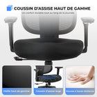 MotionGrey - Fauteuil de bureau ergonomique Mellow à dossier haut et accoudoirs réglables - Noir-Crochet intégré pour manteau ou sac – Cette chaise améliore la praticité grâce à un crochet intégré pour manteau ou sac, gardant vos essentiels à portée de main tout en offrant un confort supérieur