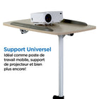 Mount-It! - Chariot roulant pour ordinateur portable à hauteur réglable-Capacité de charge : 22 lb