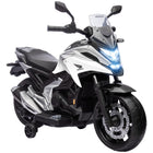 Qaba - Moto électrique Honda sous licence 12V avec phares et musique - blanc-La licence Honda garantit la qualité et la confiance pour cette moto électrique pour enfants 