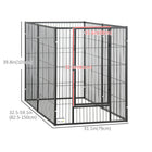 PawHut - Parc à chiens robuste 6 panneaux pour chiens S/M/L - 59 po x 40 po -Porte avec serrure pour une entrée et une sortie faciles