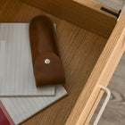 Vinsetto - Classeur mobile à 2 tiroirs verrouillables pour dossiers Lettre/A4 avec roulettes - naturel-Petite taille adaptée sous le bureau pour gagner de la place 
