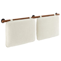 Modway - Anela Fixé au mur Chenille recouverte Tête de lit King Size, Noyer à la crème-Tête de lit flottante King Size