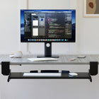 ShoppingAll - Pince de bureau sous le plateau à clavier de bureau avec tiroir coulissant réglable de 26,7 po L x 12,5 po P-7