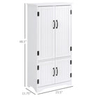 HOMCOM - Armoire de cuisine garde-manger 48 po avec étagères - blanc-Principalement utilisé pour le rangement et offre un espace de stockage pour les produits en désordre 
