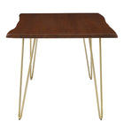 Modway - Ardor Bois d’acacia à bord vivant de 60 po Bois d’acacia Table à manger, Noyer d’or-Épingles de pied non marquées