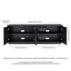 Hudson&Canal - Meuble TV Hanson pour téléviseurs jusqu'à 75" - Grain noir-Dimensions du produit : 15,5" L x 70" l x 24" H