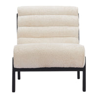 Zuo - Maki Fauteuil d’appoint - Beige-Tissu style mouton bouclé