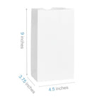 Reliabag - Sac pour ordonnances No.3 4,5 po P x 3,75 po l x 9 po H, blanc, 1000/caisse-Papier résistant – Fabriqué en papier blanc durable qui résiste aux déchirures lors de la manipulation quotidienne