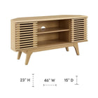 Modway - Render 46 po Meuble TV d’angle, Chêne-Meuble de télévision moderne pour téléviseurs jusqu’à 50 po