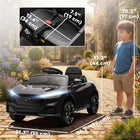 Qaba - Voiture électrique pour enfants Ford Mustang Mach-E sous licence 12V - noir-Modes manuel et télécommandé pour des moments interactifs et sécurisés entre parents et enfants 