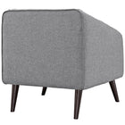 Modway - Slide Tissu rembourré Fauteuil - Gris clair-Capsules de pied non marquées