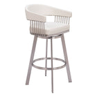 Zuo - Bantry Tabouret de bar pivotant - Blanc-Support pour les bras