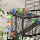 PawHut - Grande Cage à Hamster Roulante à 5 Niveaux avec Étagère de Rangement-Étagère de rangement pour garder les accessoires de l'animal organisés