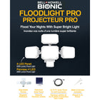 Bell + Howell - Bionic Floodlight Pro Lampes solaires d’extérieur avec détecteur de mouvement DEL-Largeur de faisceau réglable : les panneaux lumineux à DEL s’ajustent pour répartir le projecteur sur une zone plus large ou focaliser le faisceau dans un espace plus restreint