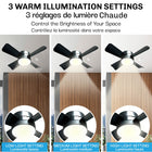 Bell+Howell - Ventilateur de plafond Socket Breeze avec lumière et télécommande-La télécommande incluse règle l'alimentation, la vitesse du ventilateur et la luminosité de partout dans la pièce
