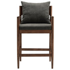 Modway - Remington Tabouret de comptoir - Charbon de bois-Entièrement assemblé