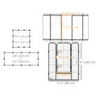 PawHut - Enclos pour Chien 12 Panneaux avec Porte pour Extérieur et Intérieur - 39 po H-Les 12 panneaux peuvent être disposés en rectangle
