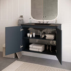 Modway - Bryn Support mural de 36" Vanette de salle de bain - Gris Noir-Conception murale