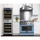 Kucht - 36 po Série KDF Cuisinière Pro Style au gaz naturel - Acier inoxydable/Bleu clair-Les brûleurs scellés facilitent le nettoyage en empêchant les déversements de pénétrer dans la surface de cuisson
