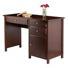 Winsome - Bureau d'écriture Delta, noyer (94147)-Dimensions (po) : 30,7 haut. x 47,2 lar. x 20,2 prof.